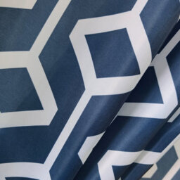 Neel Blue Shower Curtain With Hooks, Water-Resistant Polyester Fabric, 180Cm X 200Cm - thumbnail 5
