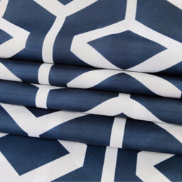 Neel Blue Shower Curtain With Hooks, Water-Resistant Polyester Fabric, 180Cm X 200Cm - thumbnail 2