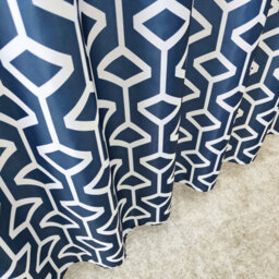 Neel Blue Shower Curtain With Hooks, Water-Resistant Polyester Fabric, 180Cm X 200Cm - thumbnail 9