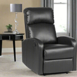 Evre Recliner Faux Leather Arm Chair With Adjustable Leg Rest And Reclining Functions - Black - Free Next-Day Delivery - thumbnail 8