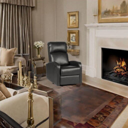 Evre Recliner Faux Leather Arm Chair With Adjustable Leg Rest And Reclining Functions - Black - Free Next-Day Delivery - thumbnail 7