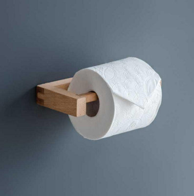 Garden Trading Southbourne Wooden Beech Bathroom Cloakroom Toilet Roll Holder Wall Mounted - image 1