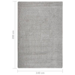 Walplus Shaggy Rug Light Grey 140X200 Cm Anti Slip - thumbnail 5