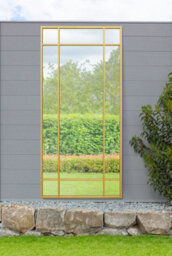 "Mirroroutlet - The Genestra - Gold Contemporary Wall & Leaner Garden Mirror 71""x 33"" (180 X 85 Cm)" - thumbnail 2