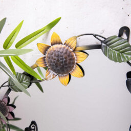Annibells Metal Flower Butterfly Round Wall Mirror - thumbnail 2