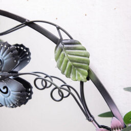 Annibells Metal Flower Butterfly Round Wall Mirror - thumbnail 3