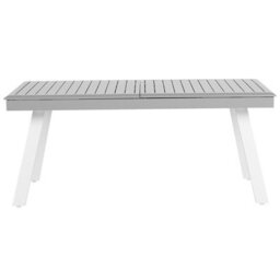 Beliani Extending Garden Dining Table Pereta 175/255 Cm 100 Cm Metal Light Grey - thumbnail 6