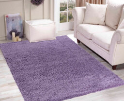 Desire Rugs Plain Living Room Shaggy Area Rugs Lilac 120X170 Cm - thumbnail 5