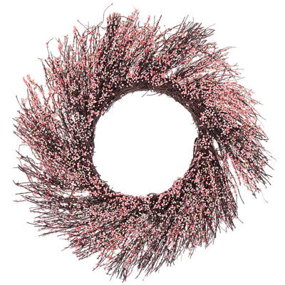 Beliani Decorative Wreath Galletas 50 Cm Pink - image 1