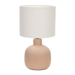 Valuelights Chelsea Natural Linen Shade Hand Finished Sandblast Natural Ceramic Table Lamp - thumbnail 2