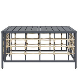 Berkfield Garden Table Anthracite 70X70X34 Cm Poly Rattan - thumbnail 3