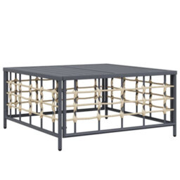 Berkfield Garden Table Anthracite 70X70X34 Cm Poly Rattan - thumbnail 2