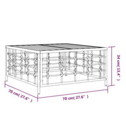 Berkfield Garden Table Anthracite 70X70X34 Cm Poly Rattan - thumbnail 5