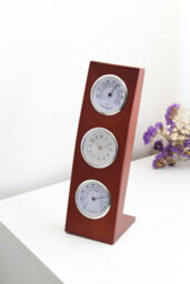 Classical Wooden Desk Table Clock Home Decoration Business Thermometer Hygrometer Gift Idea - thumbnail 4