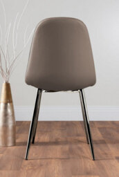 Furniturebox Uk Selina Round Dining Table And 4 Cappuccino Corona Silver Leg Chairs - thumbnail 9