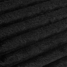 OHS Faux Fur Ribbed Fleece Duvet Cover Bedding Set, Black - Double - thumbnail 4