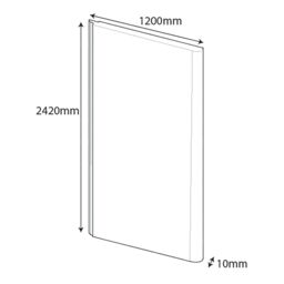 Splashwall Elite Mpc Postformed Bathroom & Wet Room Panel (H)2420mm (W)1200mm - Matt Light Oak - thumbnail 2