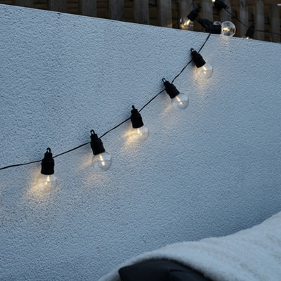 Valuelights Set Of 10 Ip44 Rated Decorative Outdoor Garden Integrated Warm White Led Festoon Clear Globe Lights 6M Length - image 1