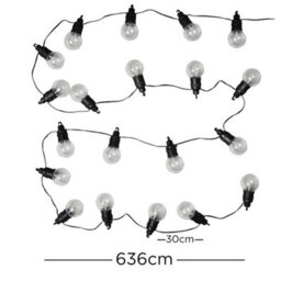 Valuelights Set Of 10 Ip44 Rated Decorative Outdoor Garden Integrated Warm White Led Festoon Clear Globe Lights 6M Length - thumbnail 8