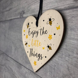 Red Ocean Cute Garden Sign Hanging Heart Enjoy The Little Things Home Decor Garden Decor - thumbnail 7