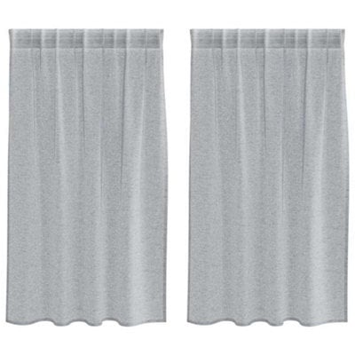 Berkfield Modern Curtains With Curtains 2 Pcs Dark Gray Polyester