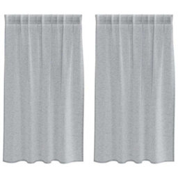 Berkfield Modern Curtains With Curtains 2 Pcs Dark Gray Polyester