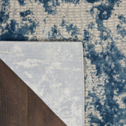 Grey Blue Rustic Textures Luxurious Easy To Clean Modern Abstract Bedroom & Living Room Rug -66 X 230Cm (Runner) - thumbnail 6