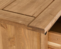 Seconique Corona 5 Drawer Narrow Chest Of Drawers Distressed Waxed Pine Metal Handles - thumbnail 8
