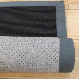 Black/grey Natural Decorative Modern Plain Bordered Natural Fibers Rug For Living Room Bedroom & Dining Room-120Cm X 180Cm - thumbnail 3
