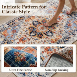 160X230Cm Extra Large Traditional Rugs Non Slip Hallway Runner Living Room Bedroom Carpets - thumbnail 6