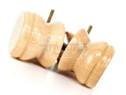 L&F Turned Wood Legs Natural 70mm High Set Of 4 Replacement Furniture Bun Feet Settee Chairs Sofas Footstools M8 Shn215 - thumbnail 6