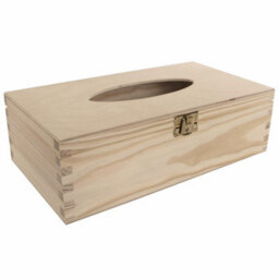 Woodeedoo Rectangular Wooden Tissue Box Holder Decorative Pine Dispenser With Hinged Lid & Clasp Refill-Style Container 25.5X13.5X8.5 Cm - thumbnail 5