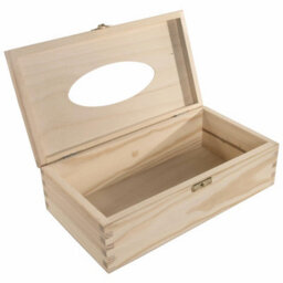 Woodeedoo Rectangular Wooden Tissue Box Holder Decorative Pine Dispenser With Hinged Lid & Clasp Refill-Style Container 25.5X13.5X8.5 Cm - thumbnail 8