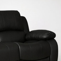 Furniture Instore Valerie Black Leather Aire 2 Piece 3+1 Seater Sofa Set - thumbnail 6