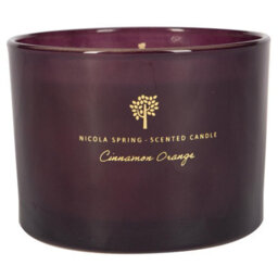 Nicola Spring Cinnamon & Orange Scented Candle 350G 38H Natural Double Wick Soy Wax Aromatherapy Candle Home Fragrance