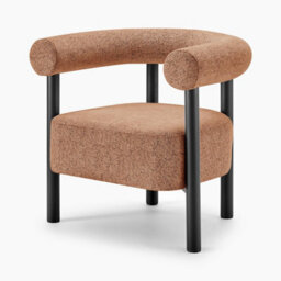 Furniturebox Uk Mirabel Orange Fabric Accent Tub Chair - thumbnail 3