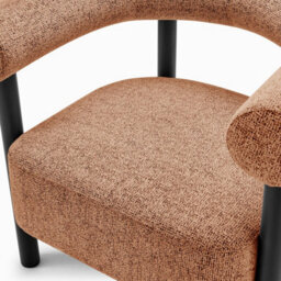 Furniturebox Uk Mirabel Orange Fabric Accent Tub Chair - thumbnail 7
