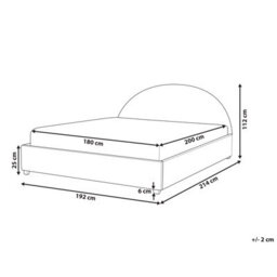Beliani Bed Boucle Vaucluse 180 X 200 Cm (Eu Super King) Off-White - thumbnail 3