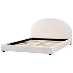 Beliani Bed Boucle Vaucluse 180 X 200 Cm (Eu Super King) Off-White - thumbnail 5