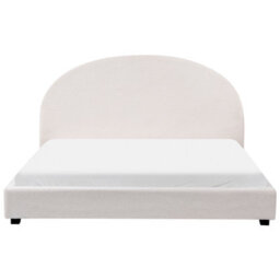 Beliani Bed Boucle Vaucluse 180 X 200 Cm (Eu Super King) Off-White - thumbnail 4
