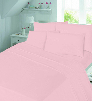 Chilimilii Flannelette Sheet Set 4Pc 100 % Brushed Cotton Thermal Soft Warm Bedding Set- Fitted Sheet +Flat Sheet +Pillowcase