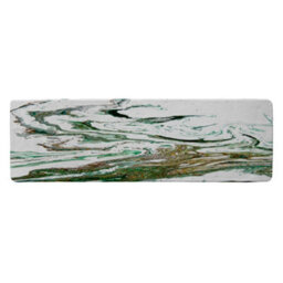 Benjamin Tate Design Green & Gold Marble Runner Special Soft Home Rug