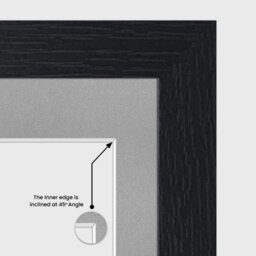AK Frames 20X14 Black Modern Multi Photo Frame With Silver Mount - Holds 2 Apertures (2X) A4 Photos - thumbnail 7