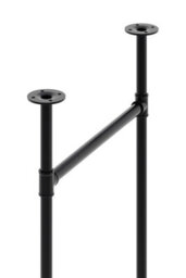 Garden Sanctuary Set Of 2 H-Shaped Iron Furniture Legs With Anti-Slip Design For Tables And Desks 50Cm W X 71Cm H - thumbnail 5