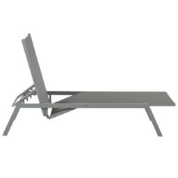 Beliani Sun Lounger Vernazza Reclining Metal Grey - thumbnail 7