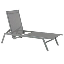 Beliani Sun Lounger Vernazza Reclining Metal Grey - thumbnail 6