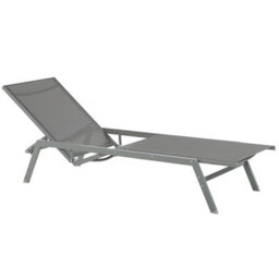 Beliani Sun Lounger Vernazza Reclining Metal Grey - thumbnail 5