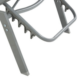 Beliani Sun Lounger Vernazza Reclining Metal Grey - thumbnail 9