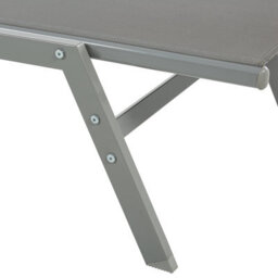 Beliani Sun Lounger Vernazza Reclining Metal Grey - thumbnail 8