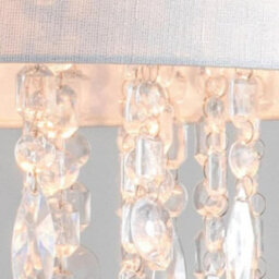 First Choice Lighting Set Of 2 Fiji - White Fleck Jewelled Easy Fit 40Cm Pendant Shades - thumbnail 6